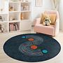Circular pattern Children's rug Multicolored Ø180cm 0