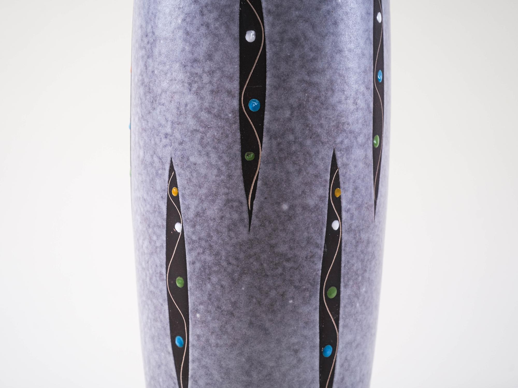 Ceramic Vase Grey 1960s 4