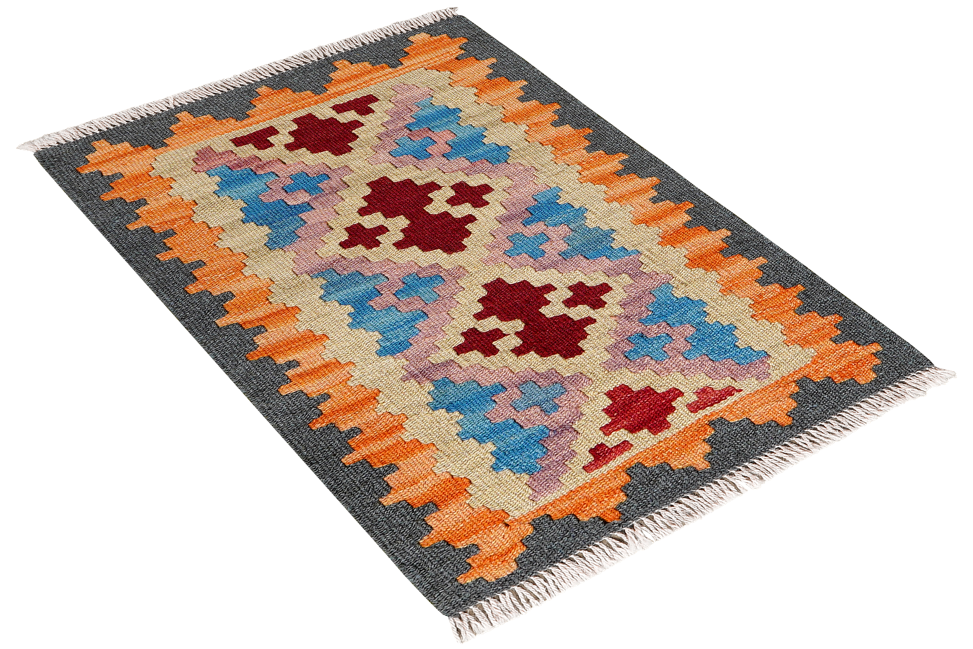 Kilim Gashgai Teppich Wolle Mehrfarbig 2