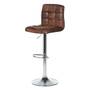 Barhocker Kunstleder Chrom Antikbraun 1