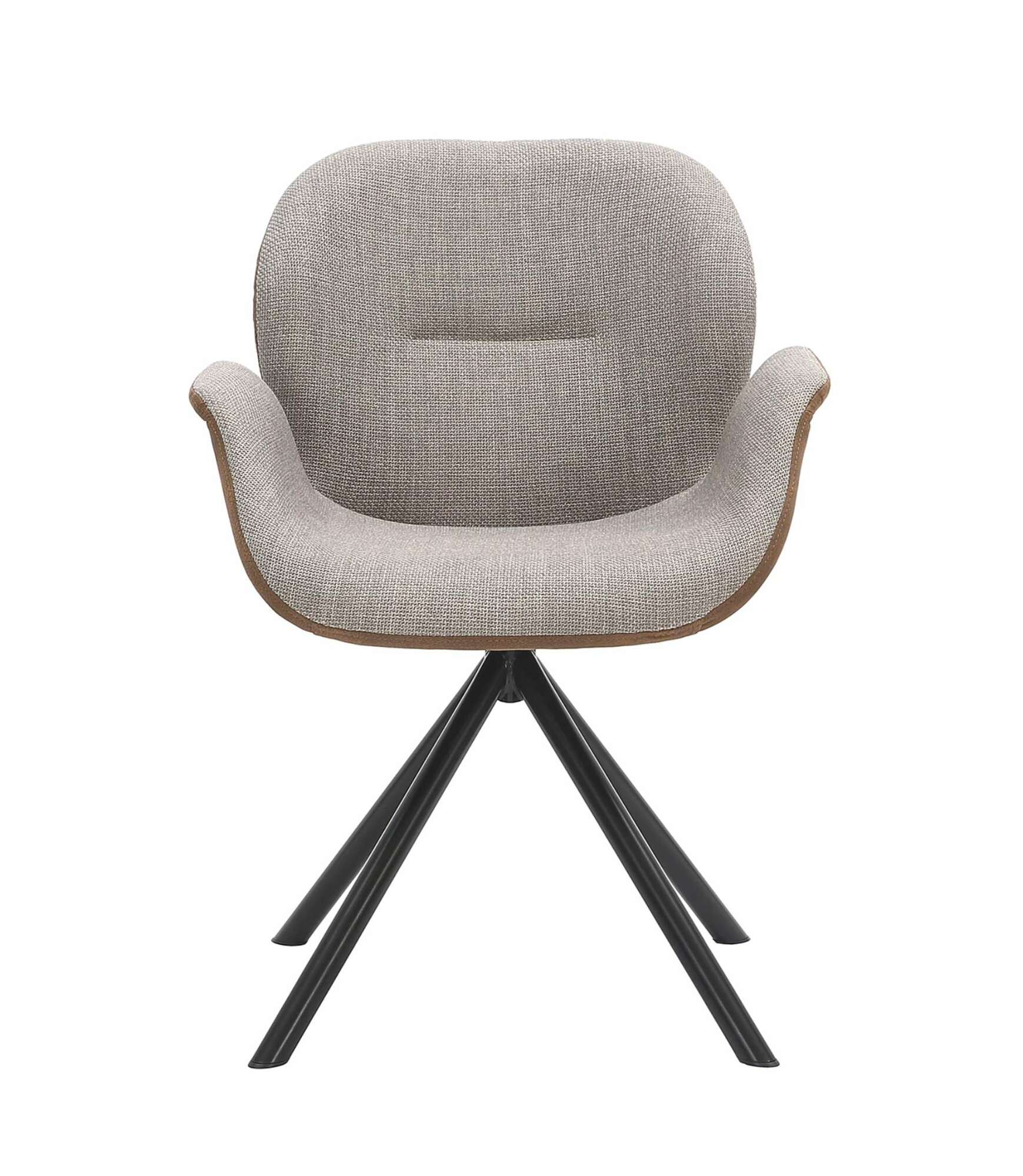 Armchair Webbing Fabric Grey Brown 0