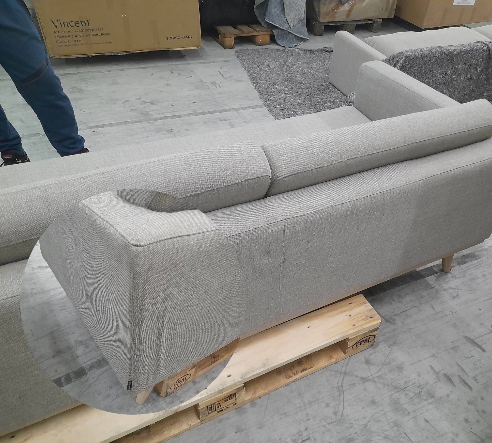 Johan 3-Sitzer Sofa Vega Sand Dune 4