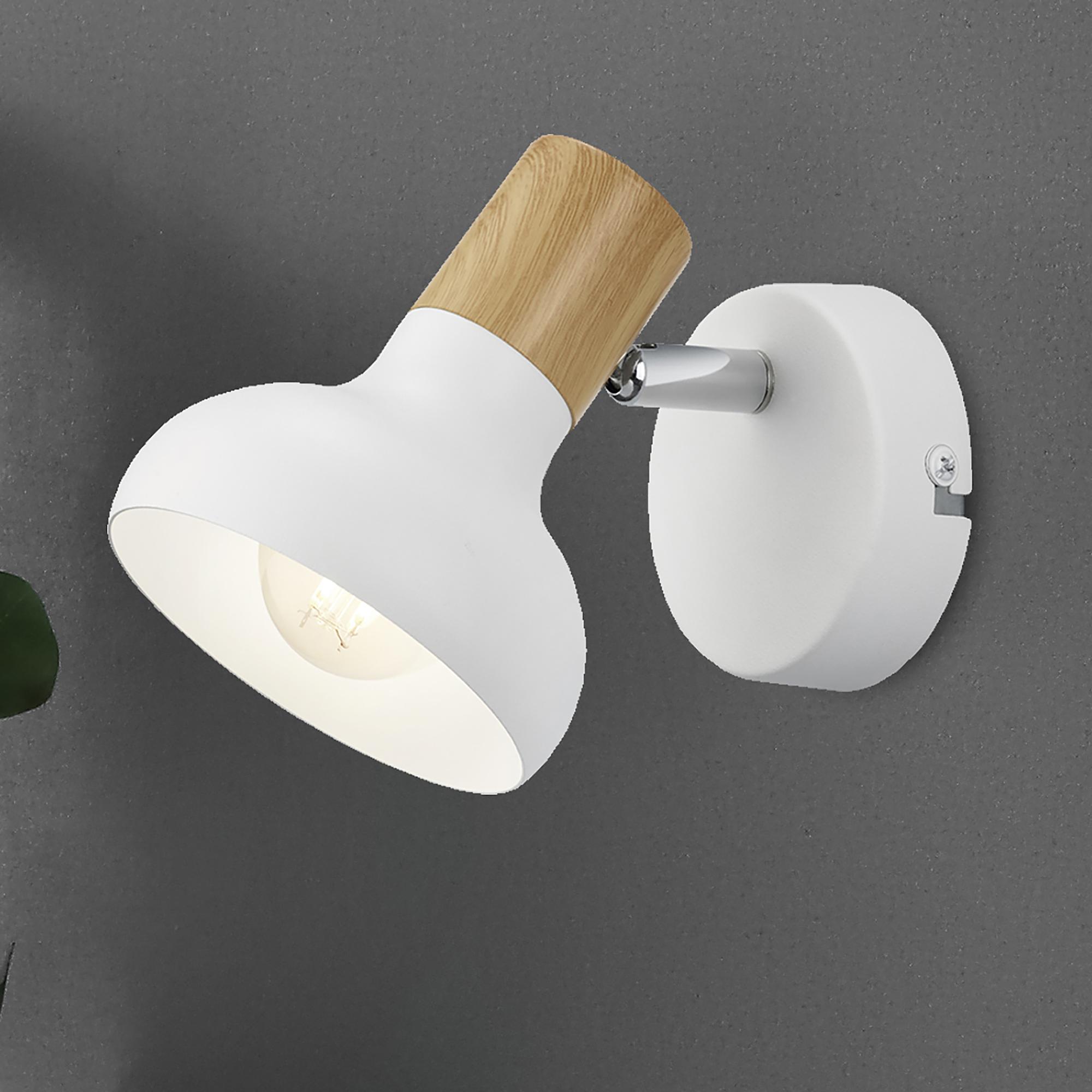 Latika Wandleuchte 1-flammig Eisen Weiß 1