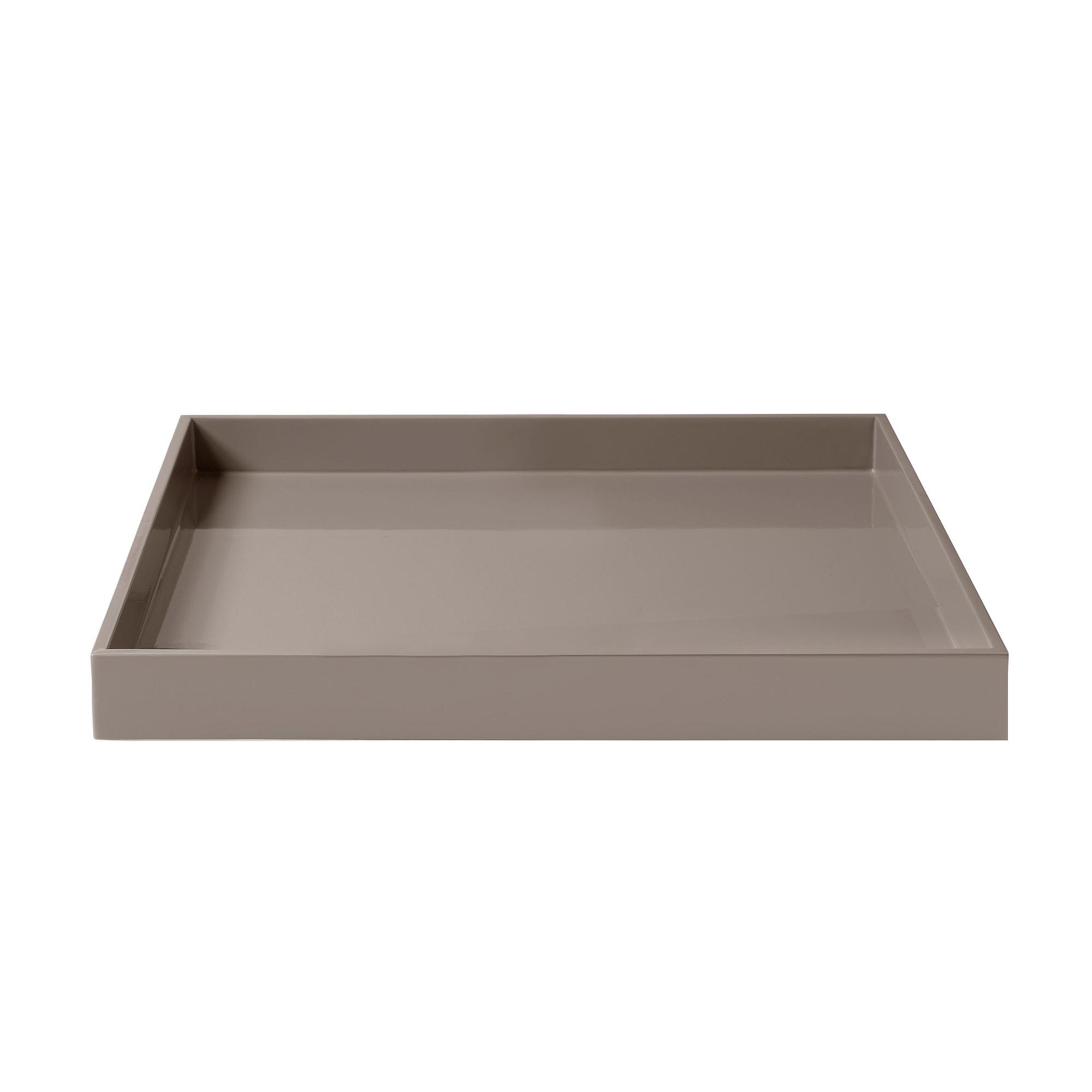 Lacktablett Holz Grau 30x30cm 0