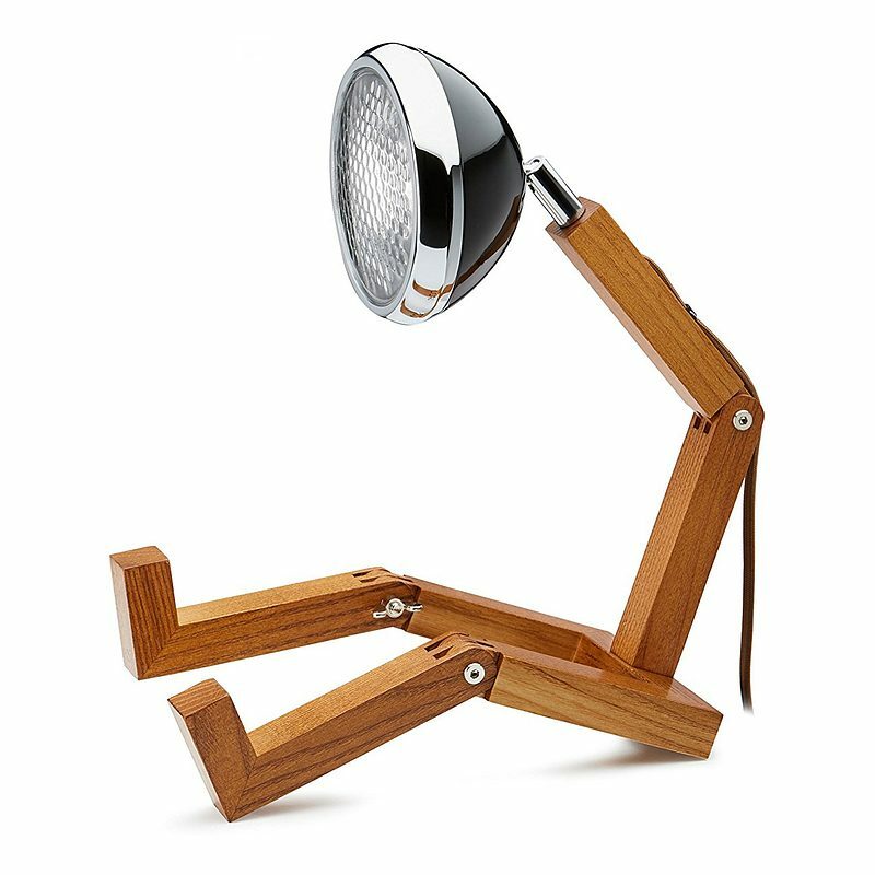 MR. WATTSON Tischleuchte Holz Metall Braun 0