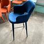 Barstool Polspotten Cosy Velvet Blue 2