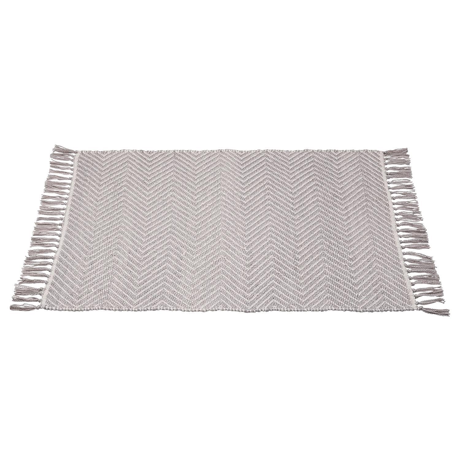 Badematte Gata Grau Weiß 1
