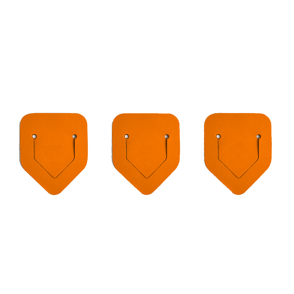 3x Lesezeichen Urban 100% Recyceltes Leder Orange 0