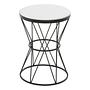 Shalimar Round Side Table Marble Metal 1