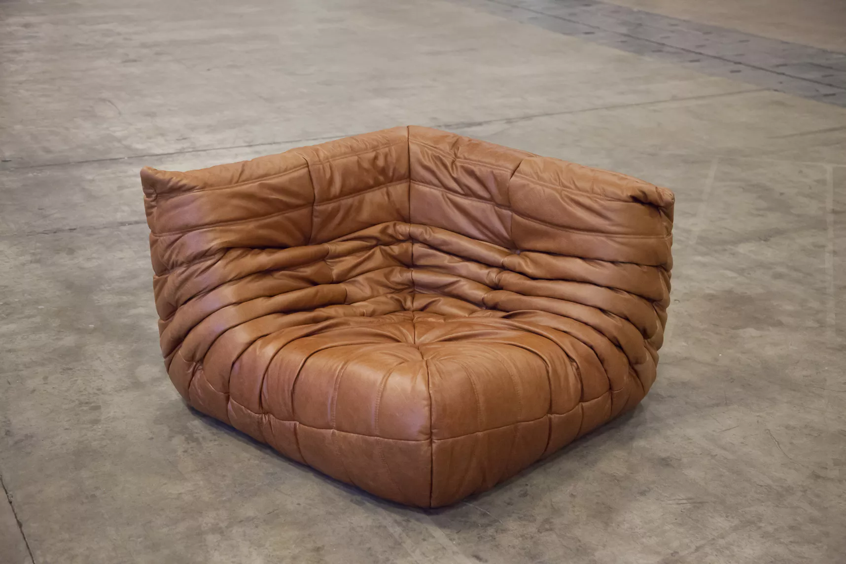 Set Togo Lounge 5 pezzi Pelle Pull-Up Marrone Tabacco 5