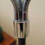 Vintage floor lamp metal textile white 1970s 8