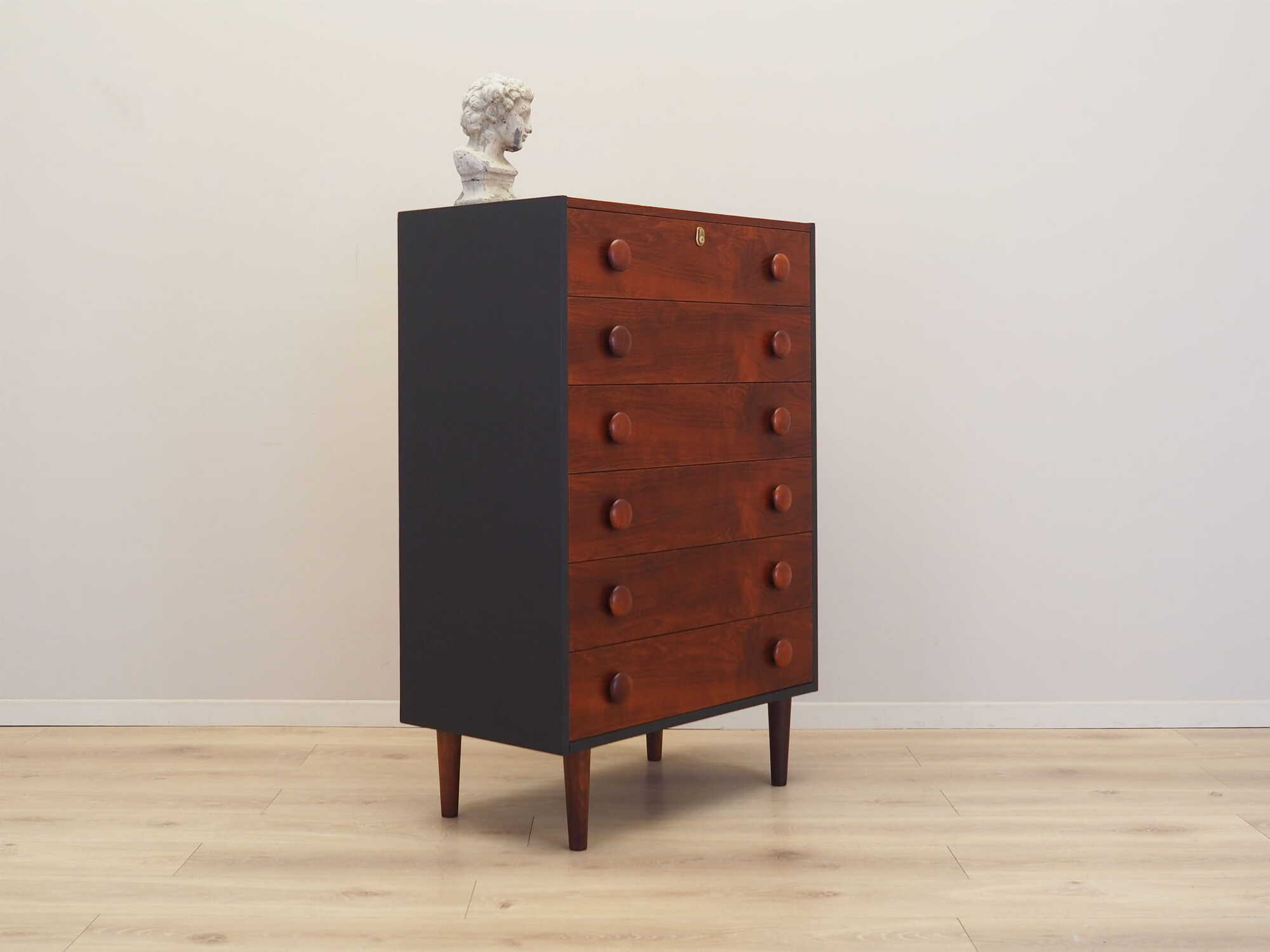 Vintage chest of drawers Teak wood Brown 1970s 4