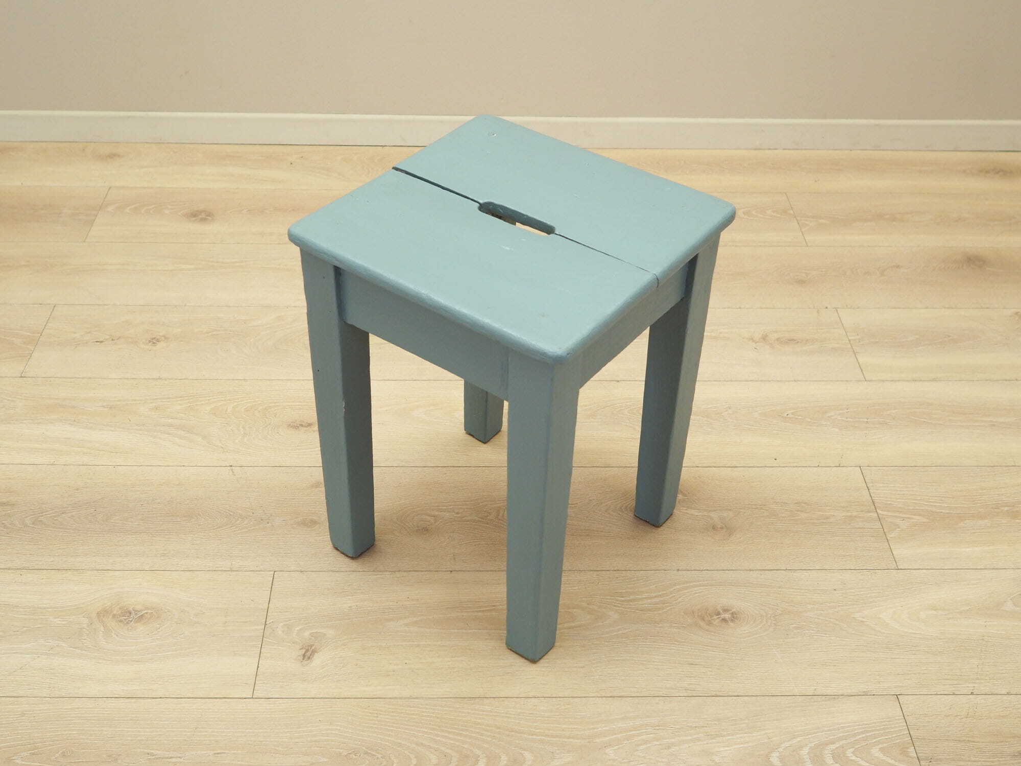 Stool Wood Gray 1950s 2