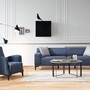 Modern armchair blue 3