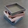 Lacktablett Holz Grau 30x30cm 2
