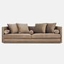 Malmo Sofa 3-Sitzer Samt Braun 1