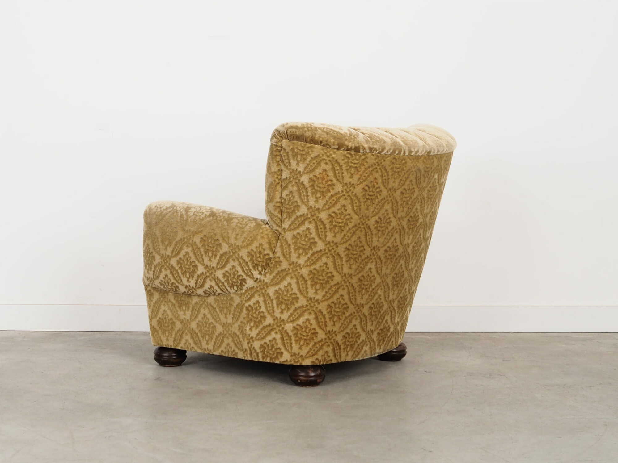Armchair Textile Wood Yellow 1960s 4