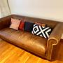 Alfred 3-seater sofa leather brown 0