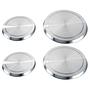 4x Mazarron Herdabdeckplatte Edelstahl Silber 1