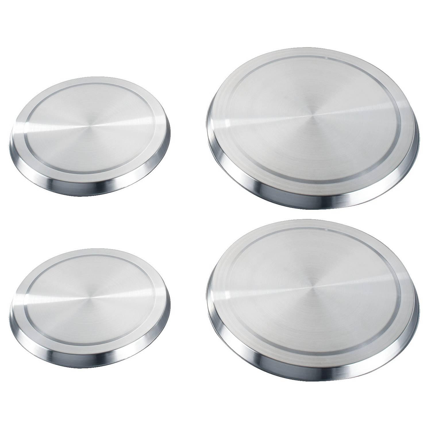 4x Mazarron Herdabdeckplatte Edelstahl Silber 1