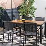 2x Gartenstuhl Daly mit Gitterstoff Schwarz 4
