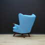 Vintage Sessel Teakholz Textil Blau 1960er Jahre 8