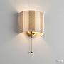 Wandleuchte Nuvio 1-Flammig Eisen Leinen Beige 3
