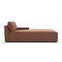 Daphne 1-seater chaise longue Right Pebble Rust 0