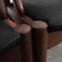 4x Vintage Stuhl Teakholz Textil Schwarz 1970er Jahre 8