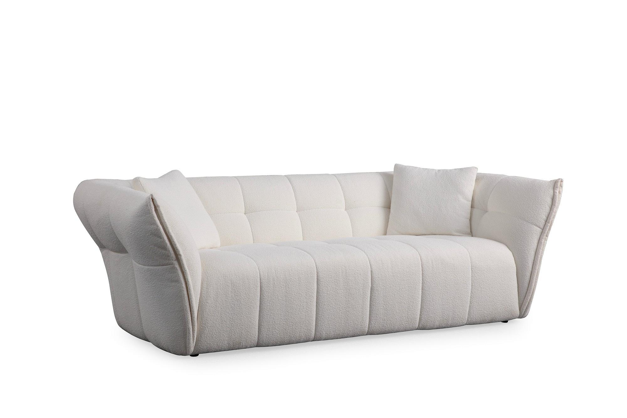 Boxer 3-Sitzer Sofa Weiß 0