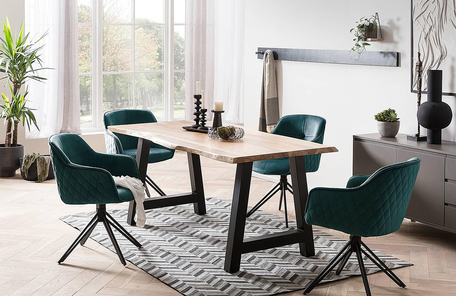 Armchair Romu Velvet Metal Green 2