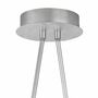 LED Pendelleuchte 2-flammig Kunststoff Eisen Silber 2