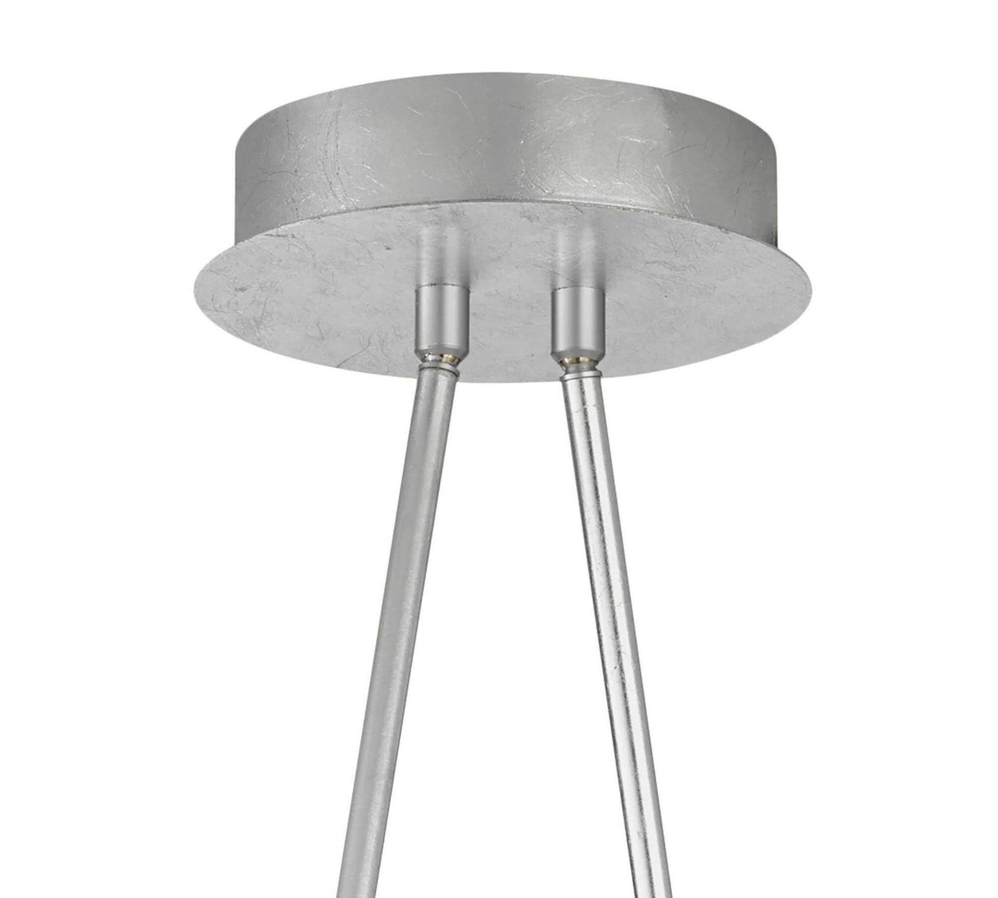 LED Pendelleuchte 2-flammig Kunststoff Eisen Silber 2
