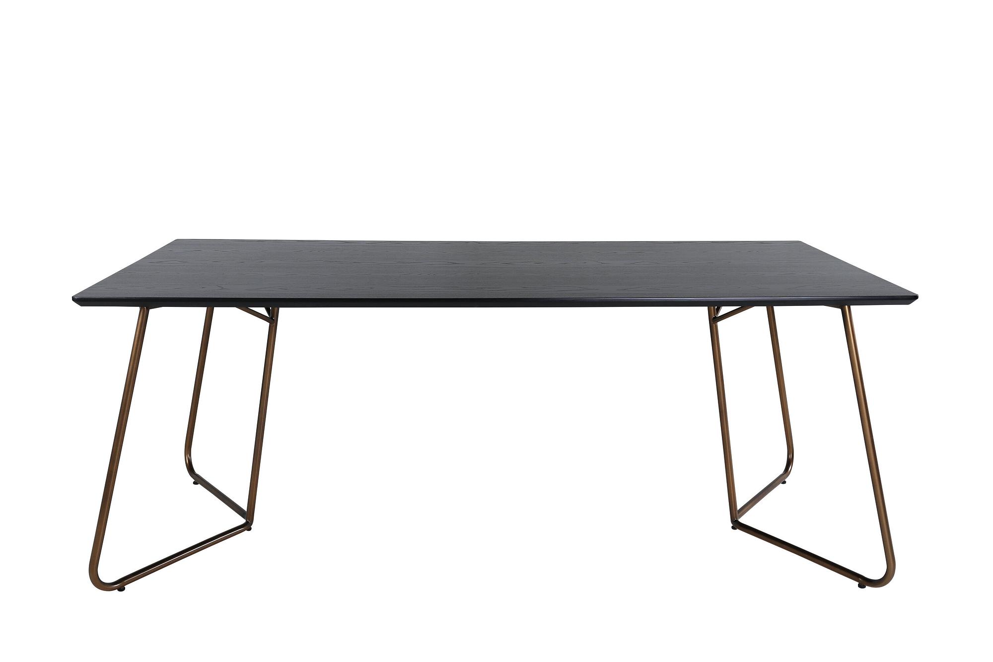 Petra Dining Table Copper in Used-Look Black Veneer 0