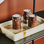 Salmo Set aus 3 Marmor-Teelichthaltern Rot 0