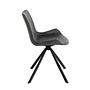 Dining chair textile dark grey 7