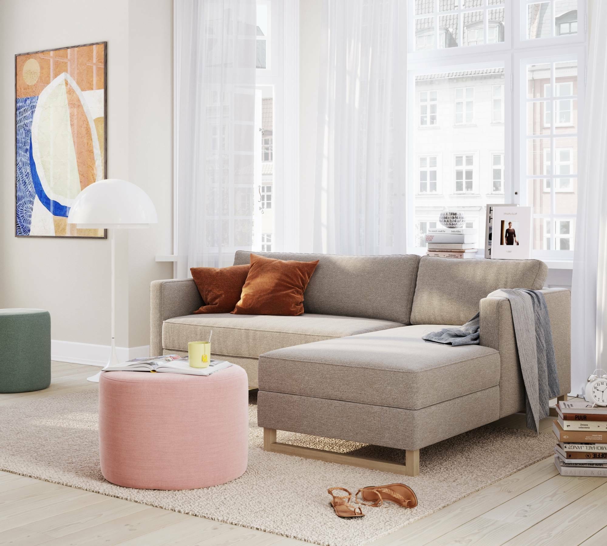 2x Kissen Posh Samt Rostrot 3
