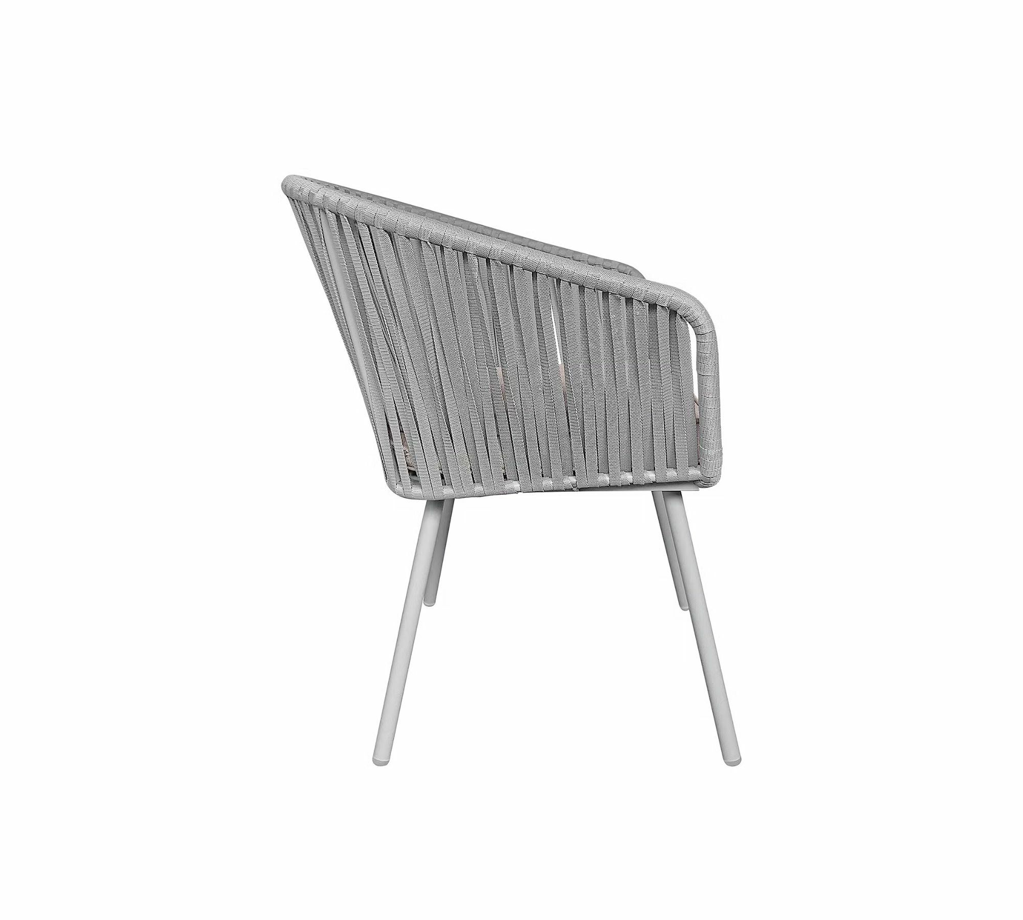 2x Garden chair Steel Polyester Grey 4
