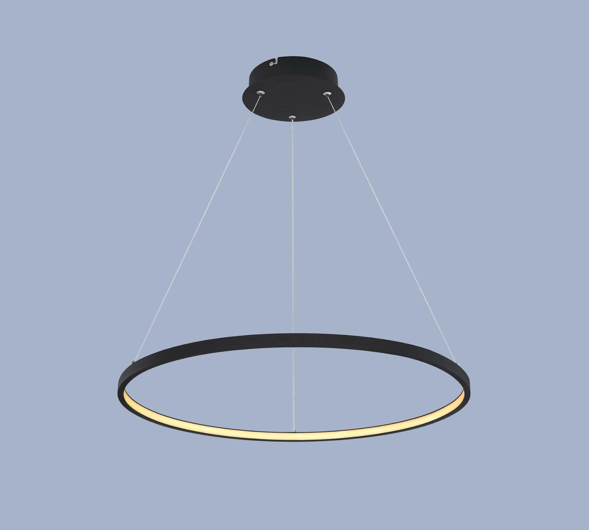 LED Pendelleuchte kreisförmig Schwarz 1