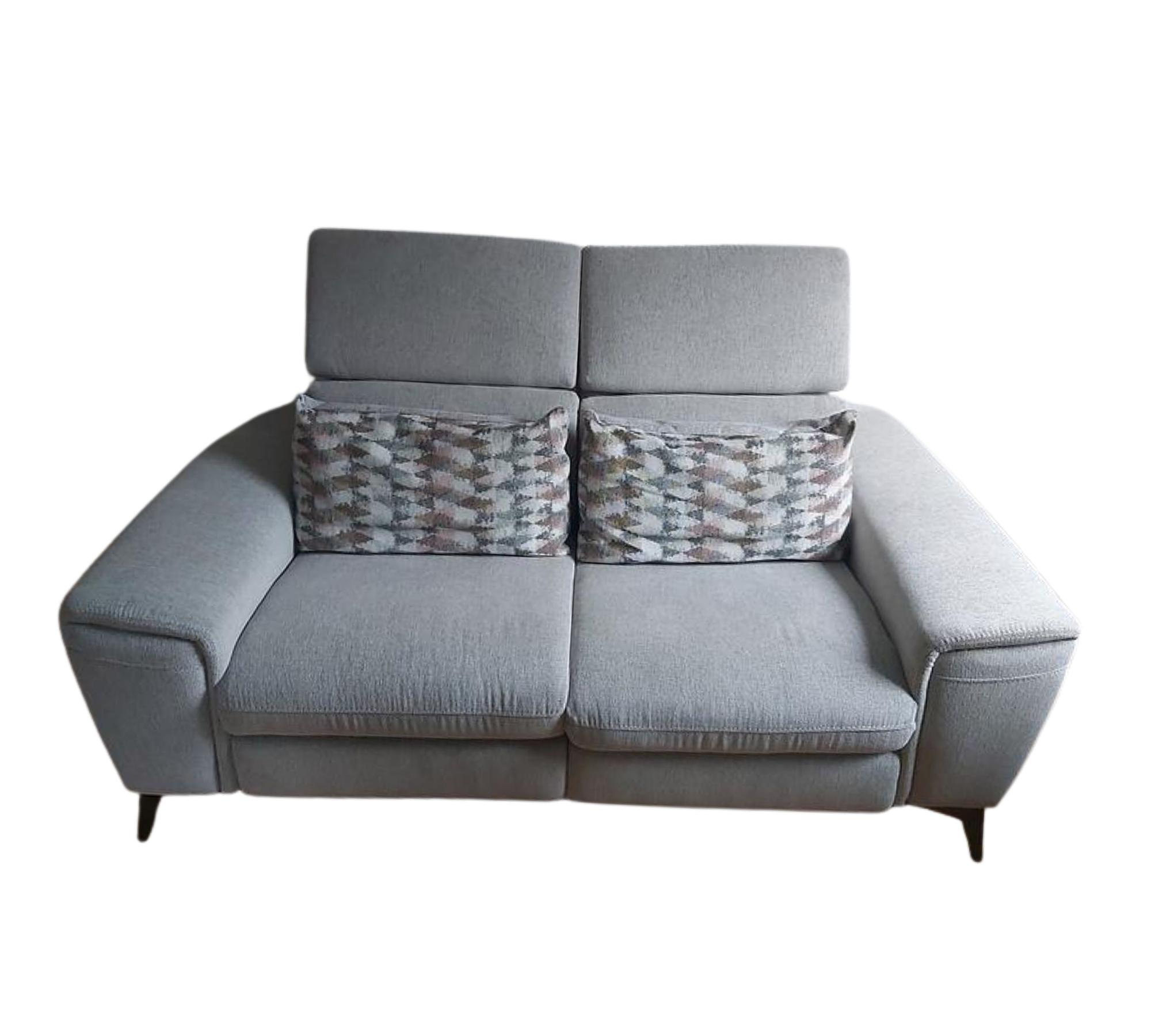 2-Sitzer Sofa mit Relaxfunktion Grau 0