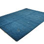 Gabbeh Teppich Wolle Blau 3