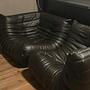 2x Togo Corner Sofa Leather Brown 1