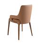 Dining chair faux leather brown 6