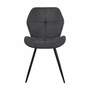 2x Upholstered chair metal fabric black grey 1
