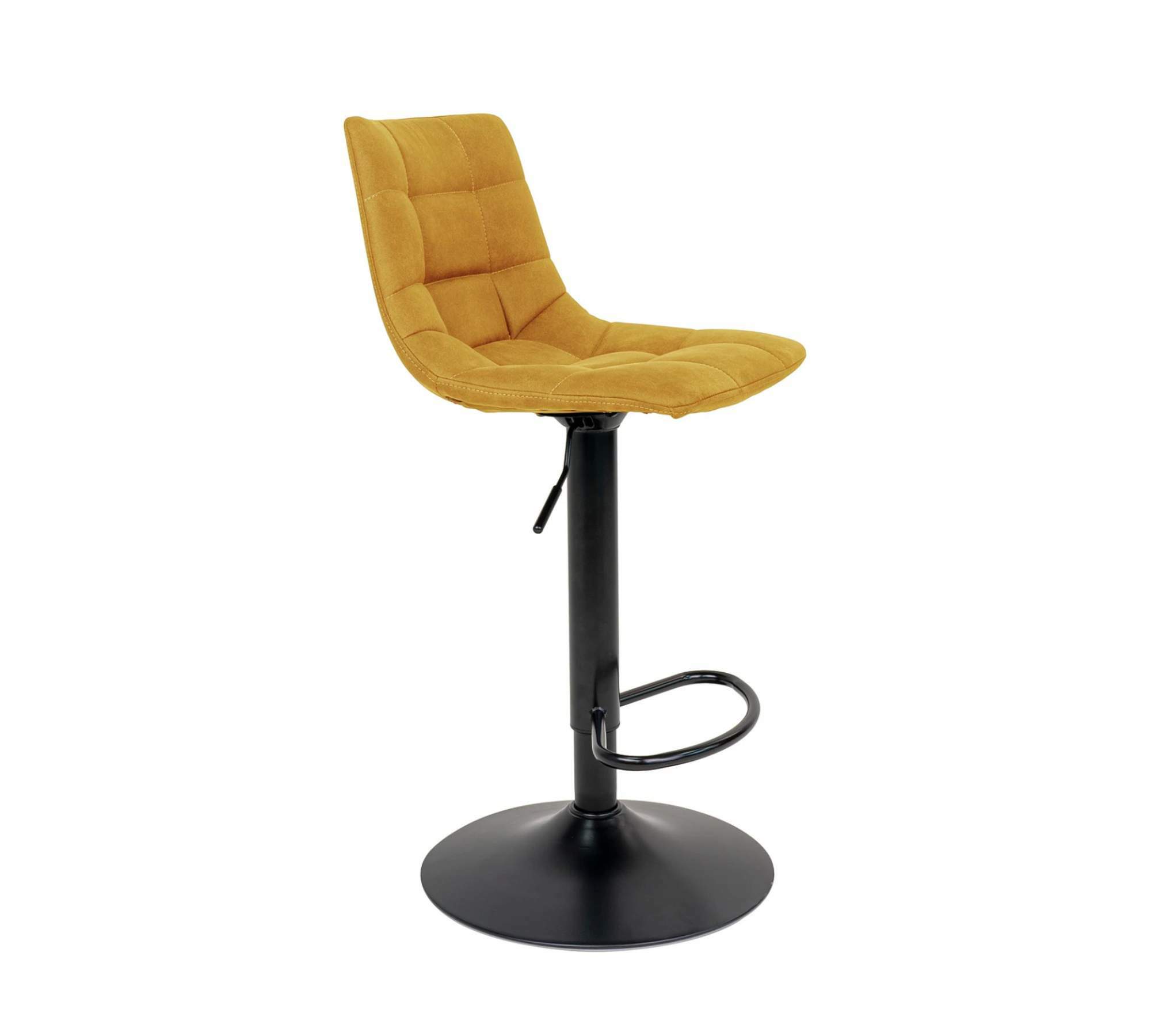 2x Bar stool steel fabric mustard yellow 2