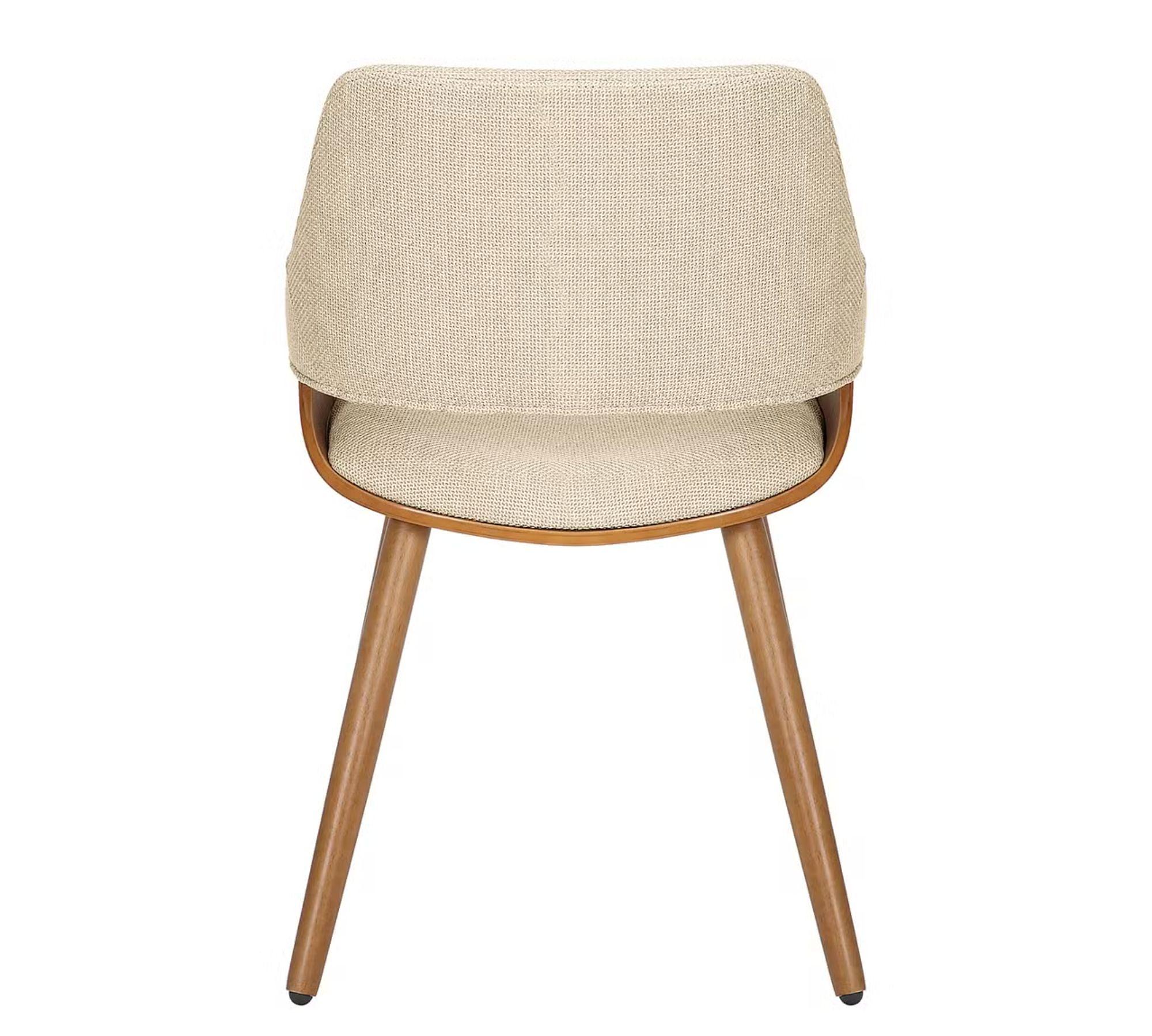 Polsterstuhl 2er-Set Stoff Creme 3