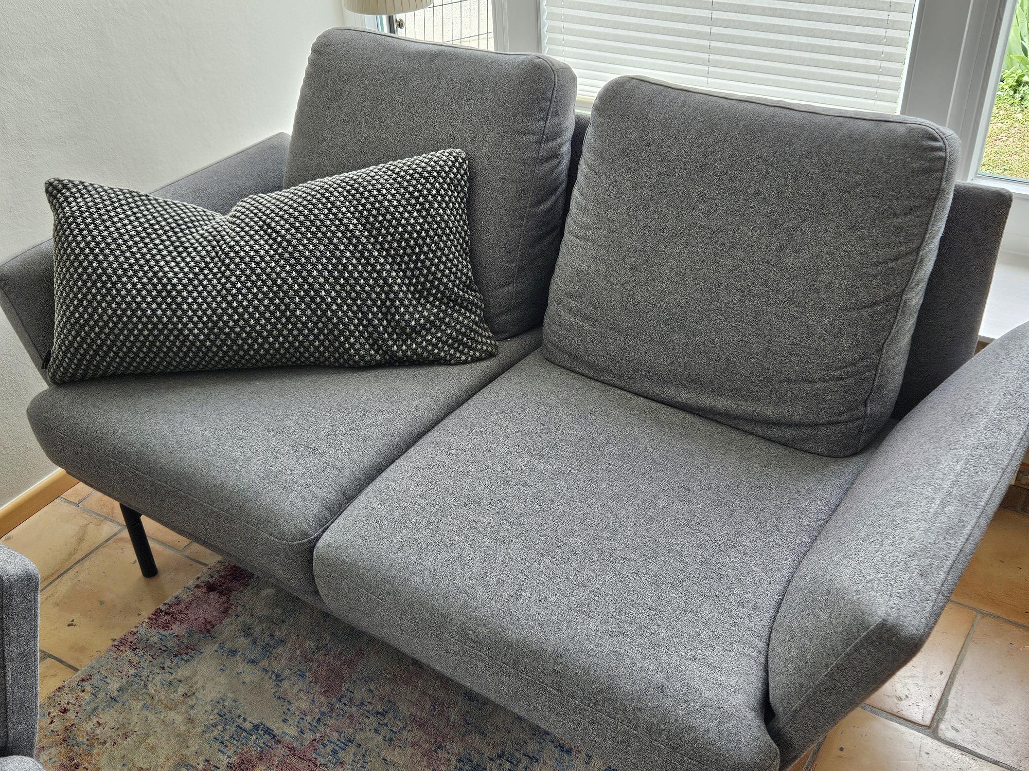 2x Sofa Wolle Grau 0