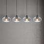 Pendant light Shaun TypeA 4-light smoked glass iron 1