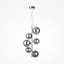 Dallas Pendant light mouth-blown glass silver Ø 29cm 1