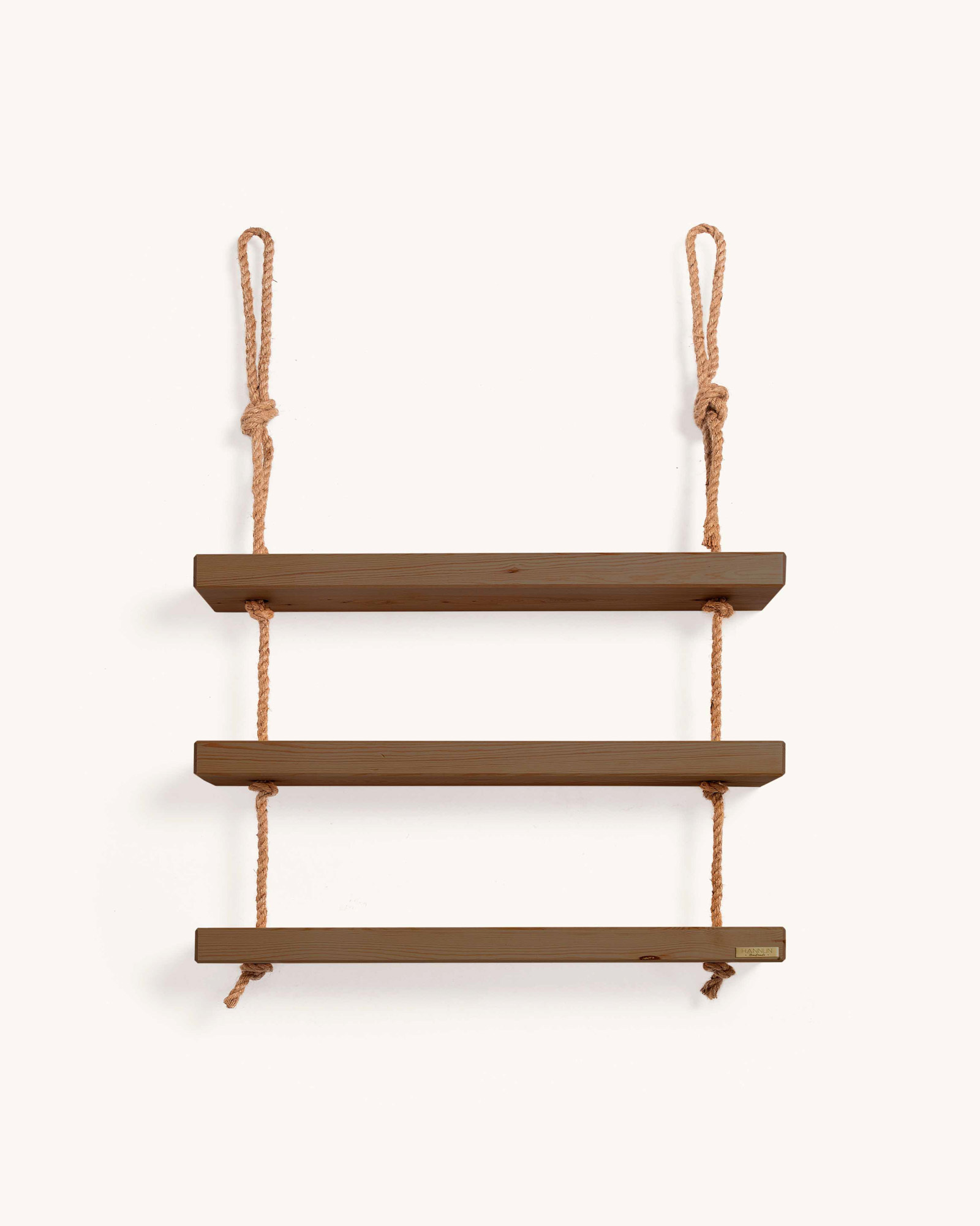 Makemba Regal Drei Regalbretter Holz Nussbaum Gealtert 0
